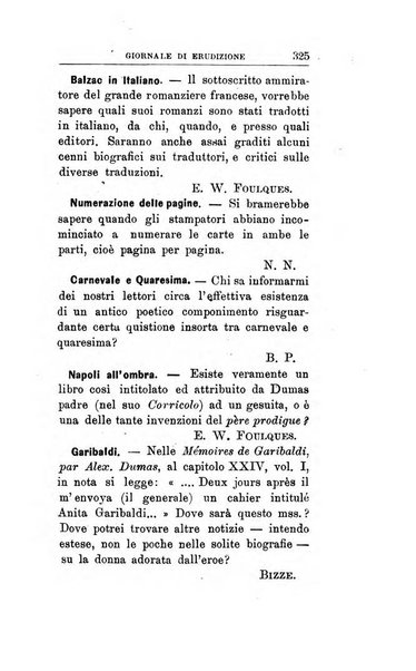 Giornale di erudizione corrispondenza letteraria, artistica e scientifica