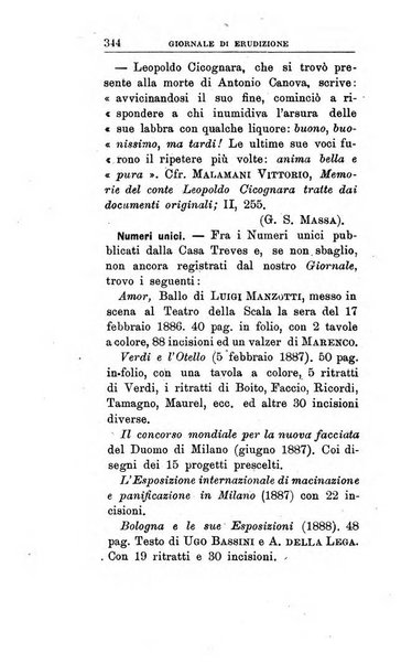 Giornale di erudizione corrispondenza letteraria, artistica e scientifica