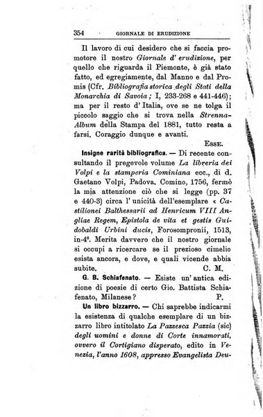 Giornale di erudizione corrispondenza letteraria, artistica e scientifica