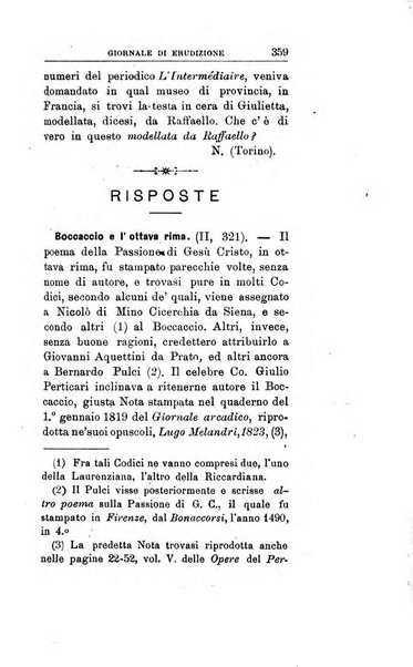 Giornale di erudizione corrispondenza letteraria, artistica e scientifica