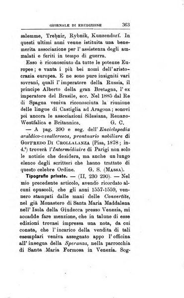 Giornale di erudizione corrispondenza letteraria, artistica e scientifica