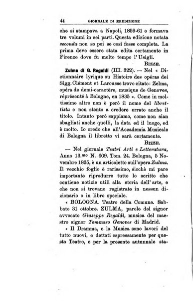 Giornale di erudizione corrispondenza letteraria, artistica e scientifica