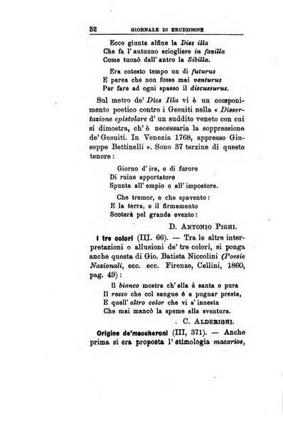 Giornale di erudizione corrispondenza letteraria, artistica e scientifica