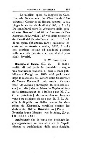 Giornale di erudizione corrispondenza letteraria, artistica e scientifica