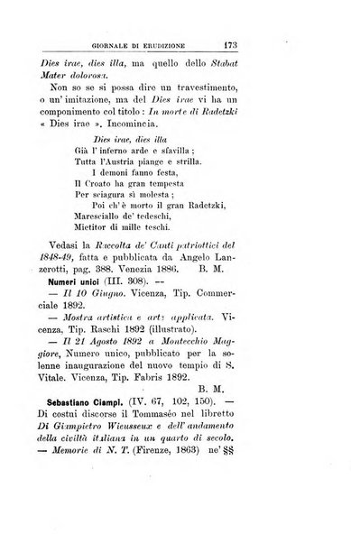 Giornale di erudizione corrispondenza letteraria, artistica e scientifica