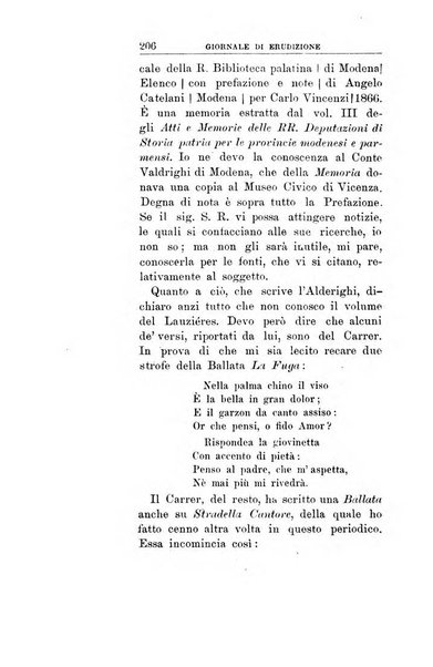 Giornale di erudizione corrispondenza letteraria, artistica e scientifica