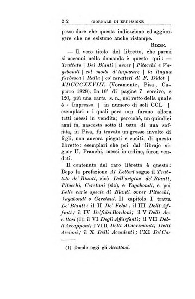 Giornale di erudizione corrispondenza letteraria, artistica e scientifica