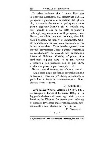 Giornale di erudizione corrispondenza letteraria, artistica e scientifica