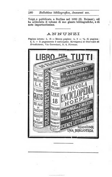 Giornale di erudizione corrispondenza letteraria, artistica e scientifica