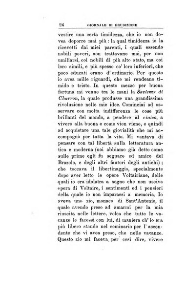 Giornale di erudizione corrispondenza letteraria, artistica e scientifica