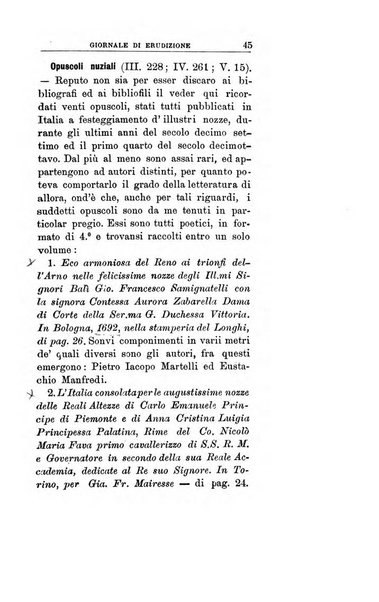 Giornale di erudizione corrispondenza letteraria, artistica e scientifica