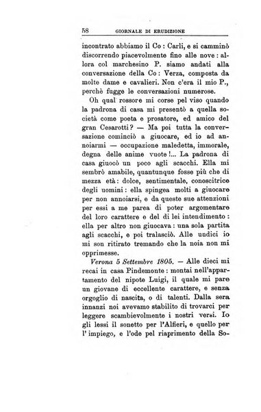 Giornale di erudizione corrispondenza letteraria, artistica e scientifica