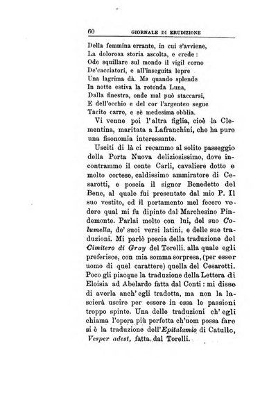 Giornale di erudizione corrispondenza letteraria, artistica e scientifica