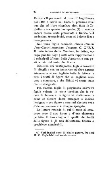 Giornale di erudizione corrispondenza letteraria, artistica e scientifica