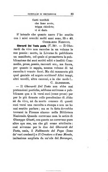 Giornale di erudizione corrispondenza letteraria, artistica e scientifica