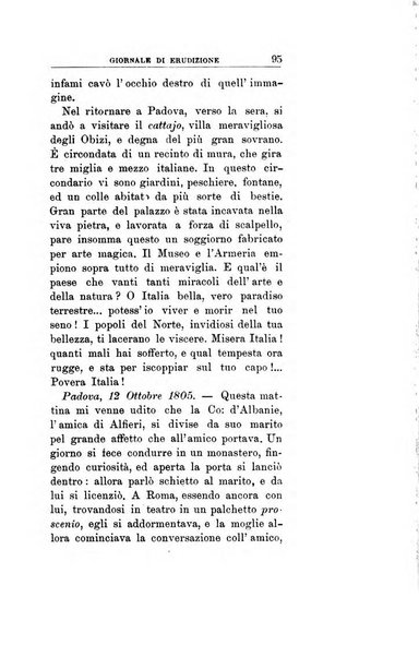 Giornale di erudizione corrispondenza letteraria, artistica e scientifica