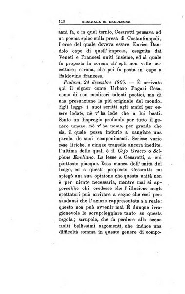 Giornale di erudizione corrispondenza letteraria, artistica e scientifica