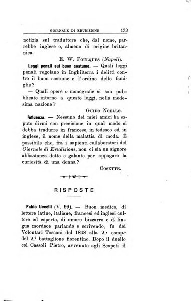 Giornale di erudizione corrispondenza letteraria, artistica e scientifica