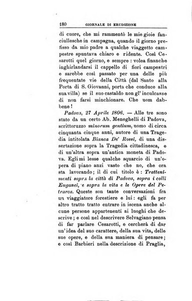 Giornale di erudizione corrispondenza letteraria, artistica e scientifica