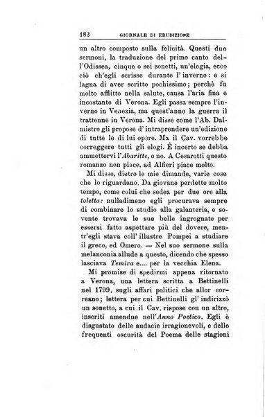 Giornale di erudizione corrispondenza letteraria, artistica e scientifica