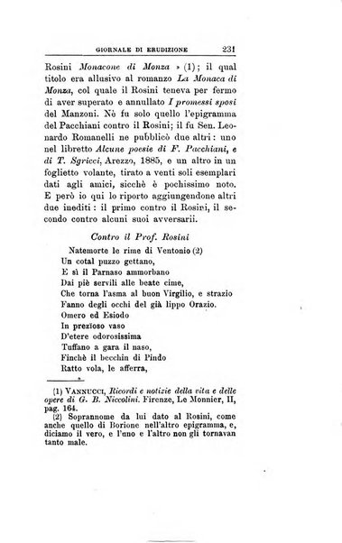 Giornale di erudizione corrispondenza letteraria, artistica e scientifica