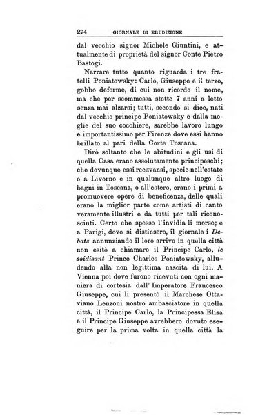 Giornale di erudizione corrispondenza letteraria, artistica e scientifica