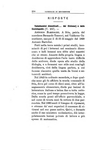 Giornale di erudizione corrispondenza letteraria, artistica e scientifica