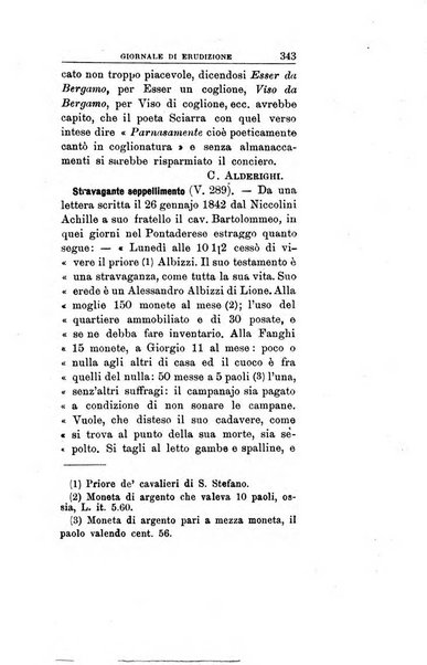 Giornale di erudizione corrispondenza letteraria, artistica e scientifica