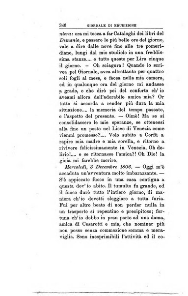 Giornale di erudizione corrispondenza letteraria, artistica e scientifica