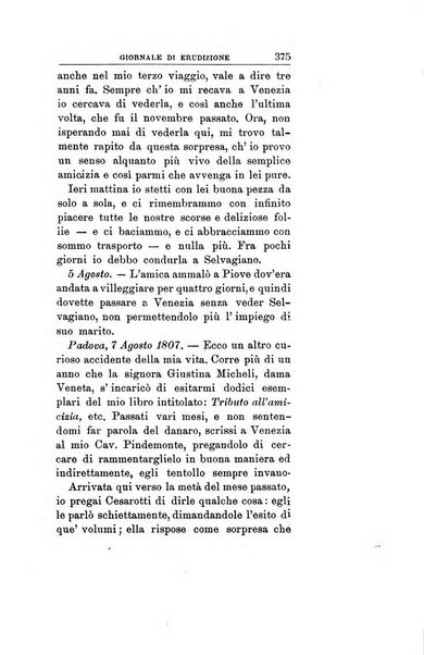 Giornale di erudizione corrispondenza letteraria, artistica e scientifica