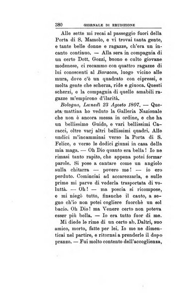 Giornale di erudizione corrispondenza letteraria, artistica e scientifica