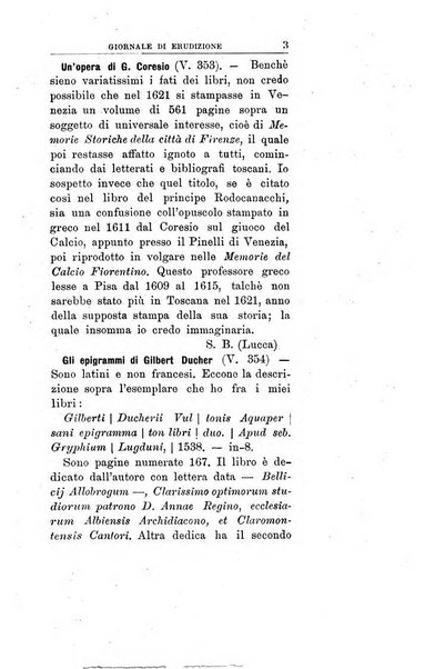 Giornale di erudizione corrispondenza letteraria, artistica e scientifica