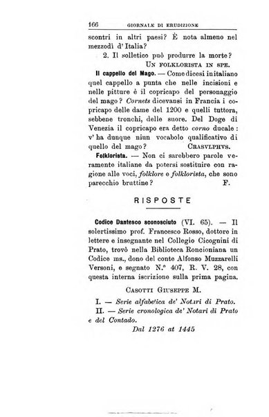 Giornale di erudizione corrispondenza letteraria, artistica e scientifica