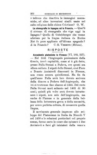 Giornale di erudizione corrispondenza letteraria, artistica e scientifica