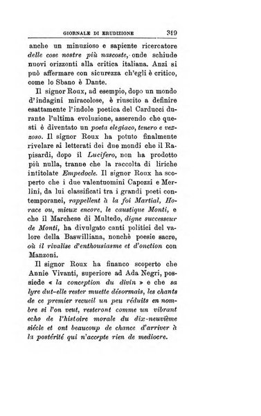 Giornale di erudizione corrispondenza letteraria, artistica e scientifica