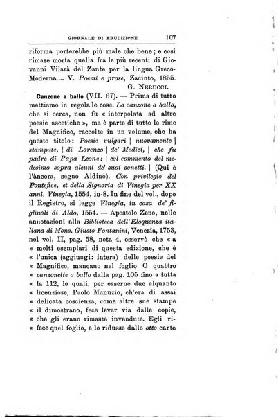 Giornale di erudizione corrispondenza letteraria, artistica e scientifica