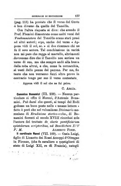 Giornale di erudizione corrispondenza letteraria, artistica e scientifica