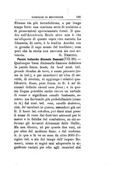 Giornale di erudizione corrispondenza letteraria, artistica e scientifica