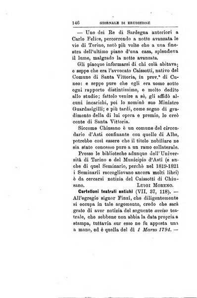 Giornale di erudizione corrispondenza letteraria, artistica e scientifica