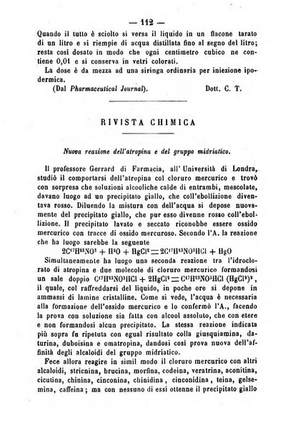 Giornale di farmacia, di chimica e di scienze affini