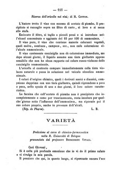 Giornale di farmacia, di chimica e di scienze affini