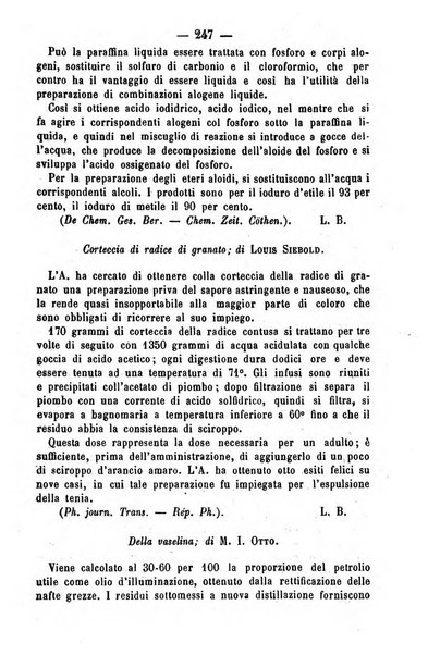 Giornale di farmacia, di chimica e di scienze affini