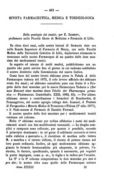 Giornale di farmacia, di chimica e di scienze affini