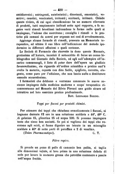 Giornale di farmacia, di chimica e di scienze affini