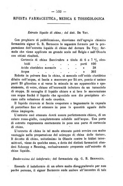 Giornale di farmacia, di chimica e di scienze affini