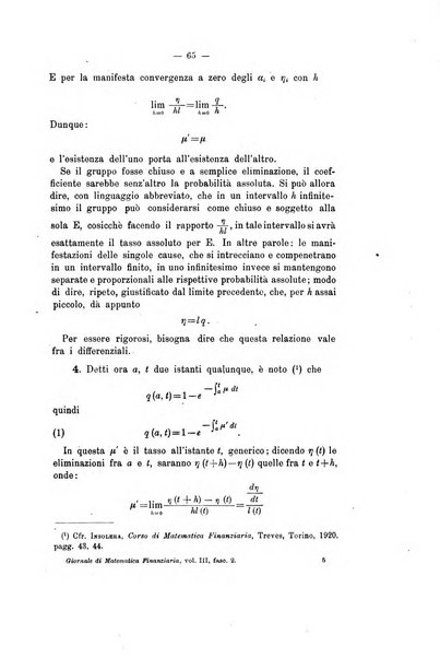 Giornale di matematica finanziaria rivista tecnica del credito e della previdenza