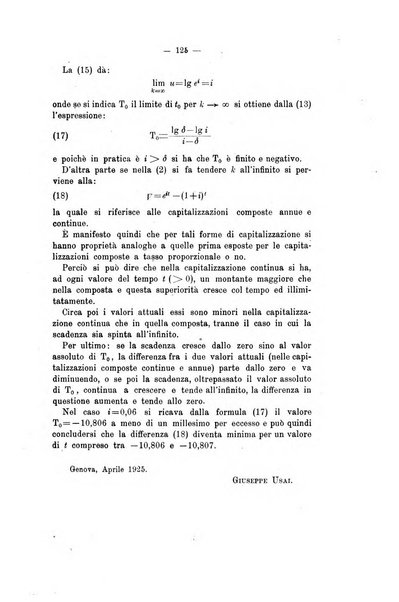 Giornale di matematica finanziaria rivista tecnica del credito e della previdenza