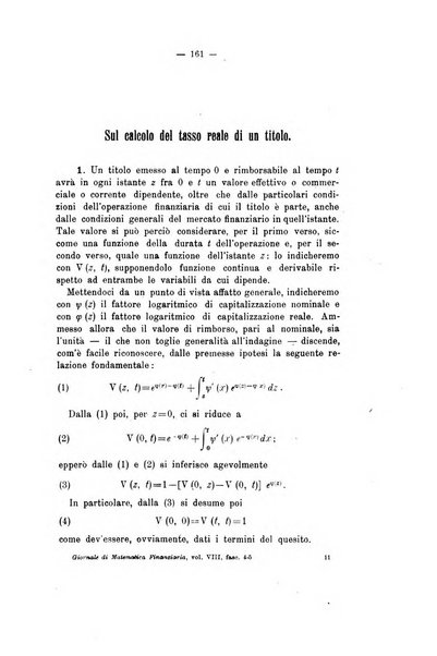 Giornale di matematica finanziaria rivista tecnica del credito e della previdenza