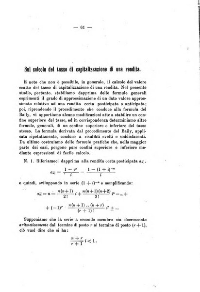 Giornale di matematica finanziaria rivista tecnica del credito e della previdenza