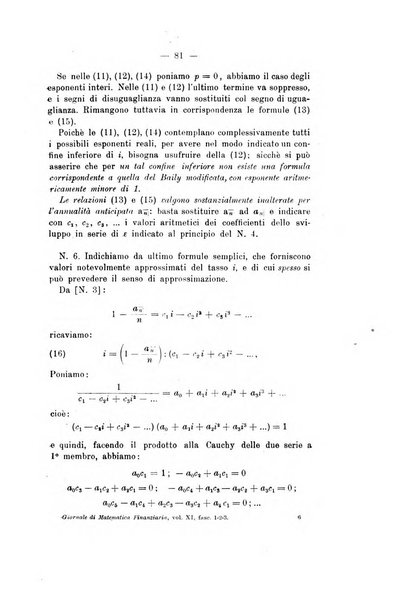 Giornale di matematica finanziaria rivista tecnica del credito e della previdenza